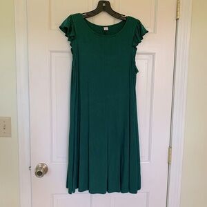 Knee length green dress